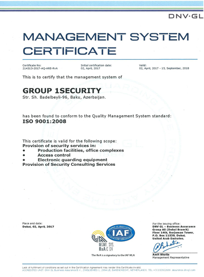 DNV ISO 9001:2008